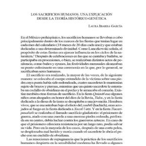 Sacrificios humanos,Laura Ibarra