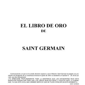Saint Germain,Libro de oro-2