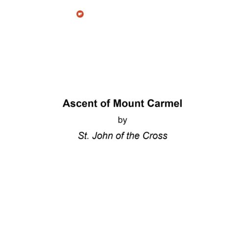 Saint John of the Cross,Ascent of Mt.Carmel - Imagen 1