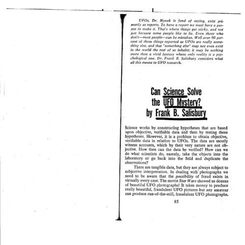 Salisbury,UFO Mystery and Science - Imagen 1