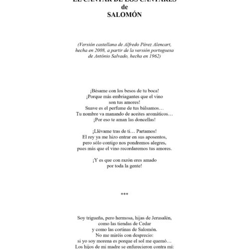 Salomon,El cantar de los cantares - Imagen 1