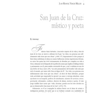 San Juan de la Cruz,mistico y poeta,J.M.Vences