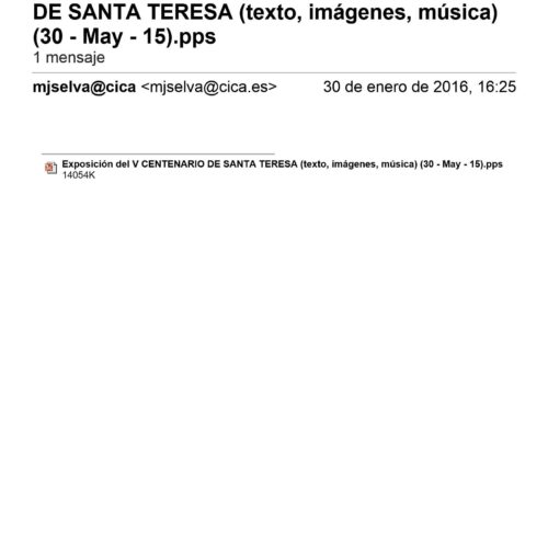 Santa Teresa de Jesus,Exposicion V Centenario - Imagen 1