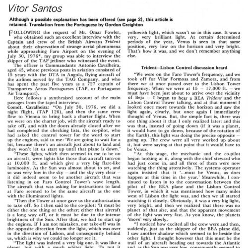 Santos,UFO 1976,Faro,Portugal,FSR77V23N1 - Imagen 1