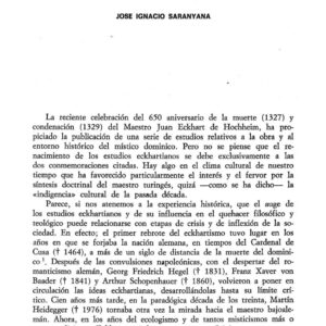 Saranyana,J.I.,Maestro Eckhart,Nuevos estudios y ediciones