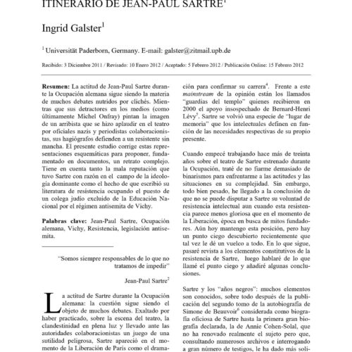 Sartre y el regimen de Vichy,Ingrid Galster - Imagen 1
