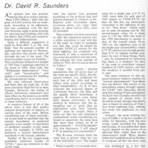 Saunders,UFO activity in day-of-the week,FSR71V17N1