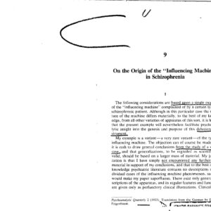 Schizophrenia,Influencing machine