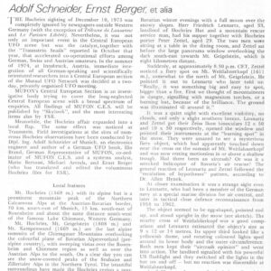 Schneider,UFOs 1973-74,Bavarian Alps,FSR75V21N1