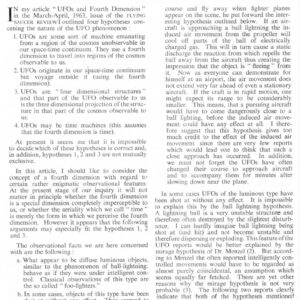 Schoenherr,UFOs and Fourth Dimension,FSR64V10N1