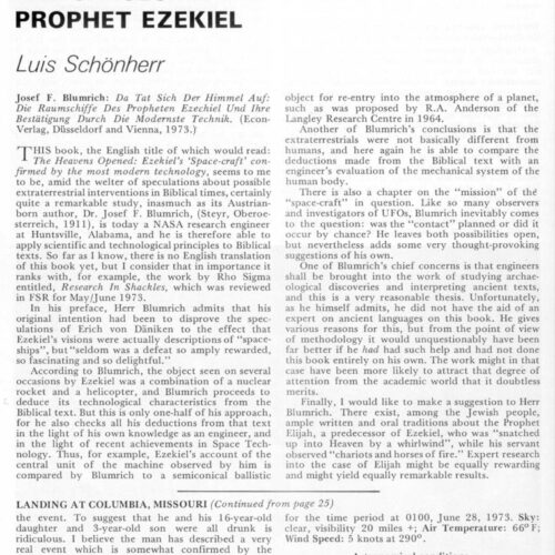 Schonherr,Ezekiel Spacecraft,FSR73V19N6 - Imagen 1