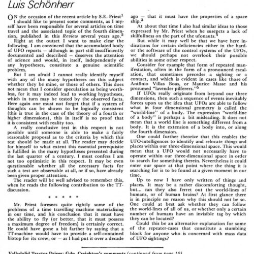 Schonherr,Time Travel,UFOs,Fourth Dimension,FSR76V22N3 - Imagen 1