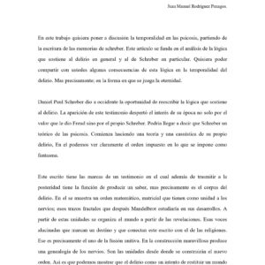 Schreber y la eternidad,J.M.R.Penagos