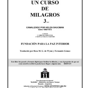 Schucman,Curso de Milagros-3