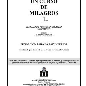 Schucman,Curso de Milagros-1