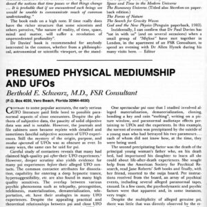 Schwarz,Mediumship and UFOs,FSR86V31N6