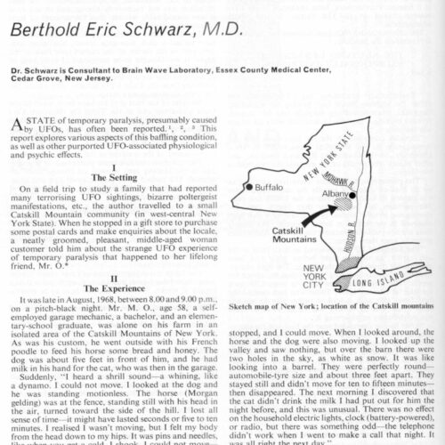 Schwarz,UFO 1968 and Paralysis,N.Y.,FSR71V17N2 - Imagen 1