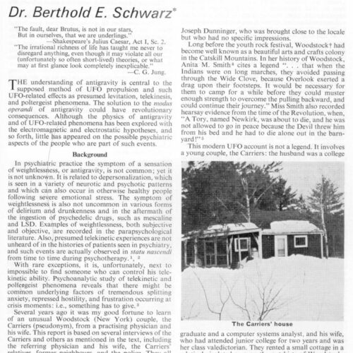 Schwarz,UFOs 1966 and Poltergeist,New Jersey-1,FSR73V19N1 - Imagen 1