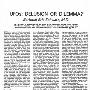 Schwarz,UFOs 1966,Wanake Water Reservoir,New Jersey,FSR-SI 1969 N 2,Beyond Condon