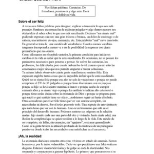 Ser feliz,saber que me pasa