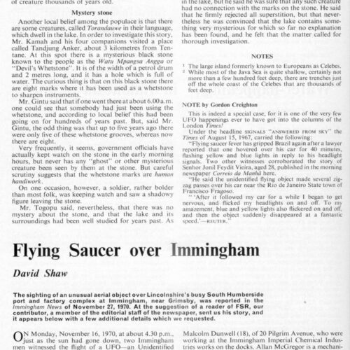 Shaw,UFOs 1970,England,FSR-CH 1971 N 4 - Imagen 1