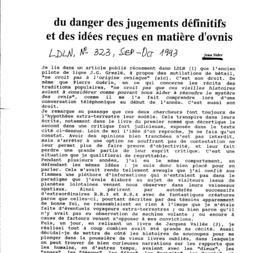 Sider,Danger des jugements definitifs des ovnis,etc. - Imagen 1