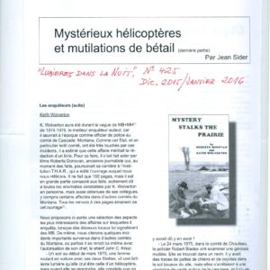 Sider,Jean,Mysterieux helicopteres et mutilations de betail