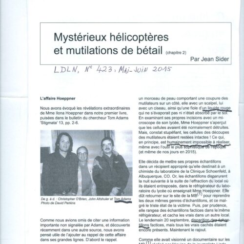 Sider,Jean,Mysterieux helicopteres et mutilations de betail-2 - Imagen 1