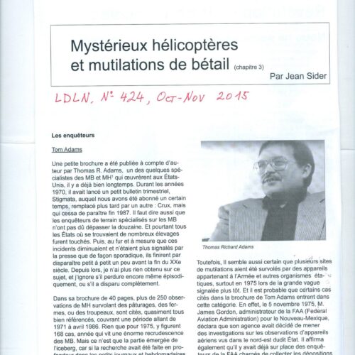 Sider,Jean,Mysterieux helicopteres et mutilations de betail-3 - Imagen 1