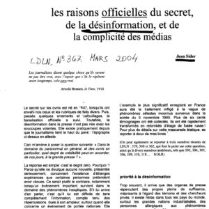 Sider,Raisons officielles de la desinformation-1