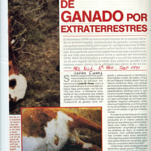 Sierra,Javier,Mutilaciones de ganado por extraterrestres,etc. - Imagen 1
