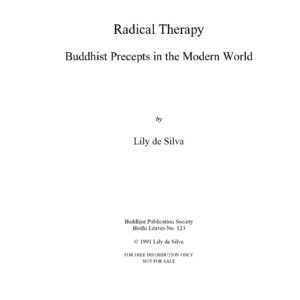 Silva,Lily,Buddhist precepts in the modern world