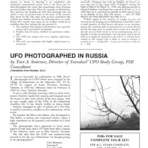 Smirnov,Photo UFO 1990,Ukraine,Russia,FSR91V36N1