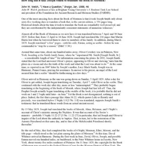 Smith,Joseph,Mormon Book,Translation