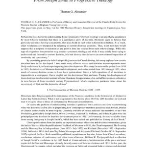 Smith,Reconstruction of Mormon doctrine,T.Alexander
