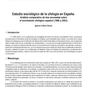 Sociologia Ufologia Espanola