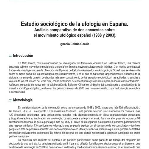 Sociologia Ufologia Espanola - Imagen 1