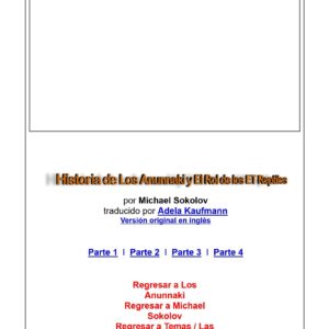 Sokolov,Michael,Historia de los Anunnaki y el rol de los ET Reptiles