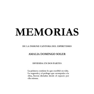 Soler,Amalia Domingo,Memorias