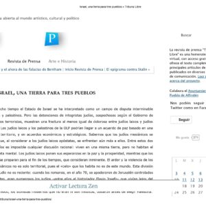Sorman,Guy,Una tierra para tres pueblos