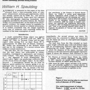 Spaulding,UFO Photo 1969,Colorado,FSR76V22N1