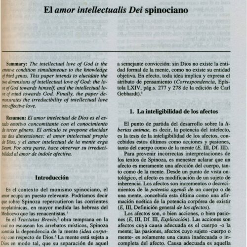 Spinoza,El amor intellectualis Dei,J.D.M.Bedoya - Imagen 1