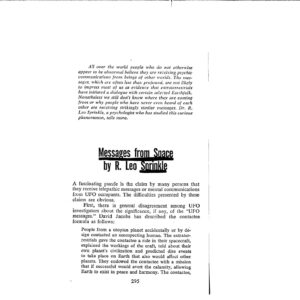 Sprinkle,R.Leo,Messages from Space