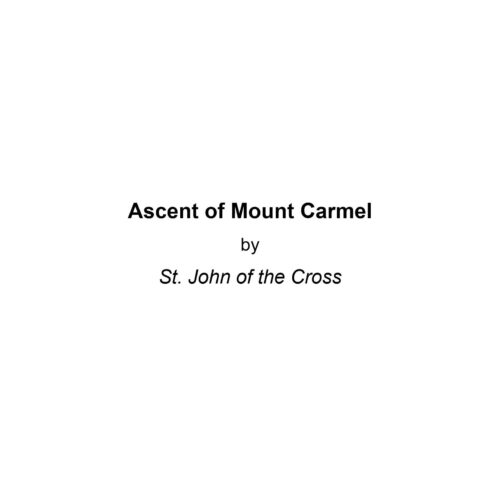 St.John of the Cross,Ascent of Mount Carmel - Imagen 1