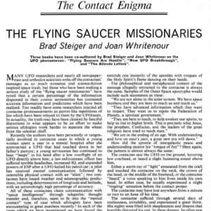 Steiger,Whritenour,UFO Contact Enigma,FSR-SI 1969 N 2,Beyond Condon
