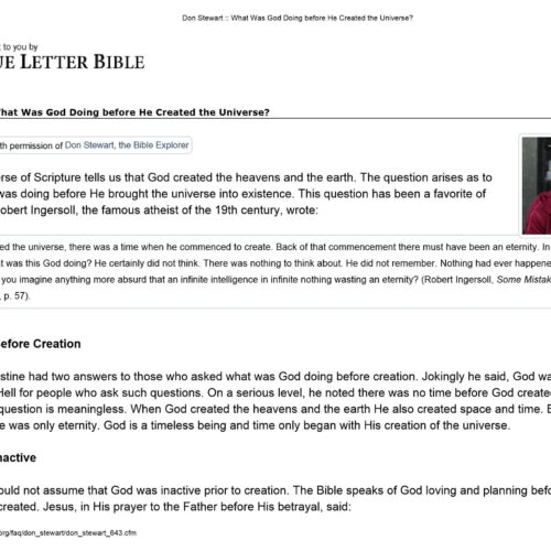 Stewart,Don,What was God doing before He created the universe - Imagen 1