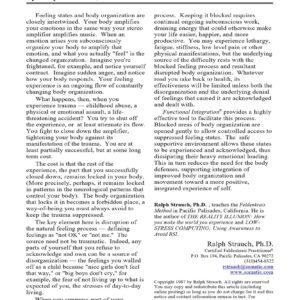 Strauch,Emotional stress and body organization