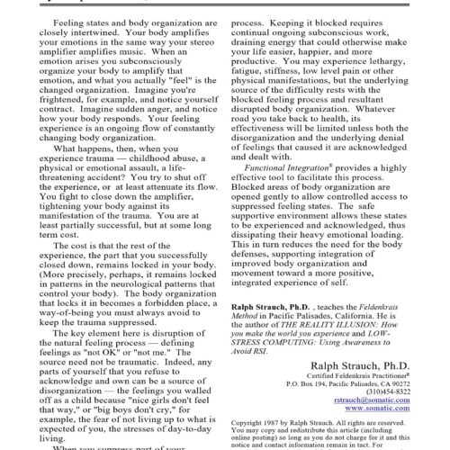 Strauch,Emotional stress and body organization - Imagen 1