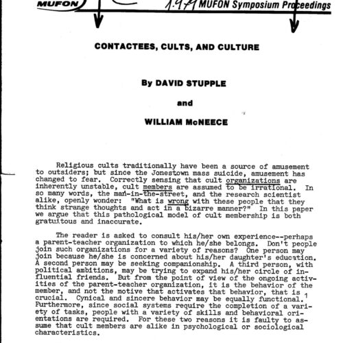 Stupple,Contactees,Cults and Culture - Imagen 1