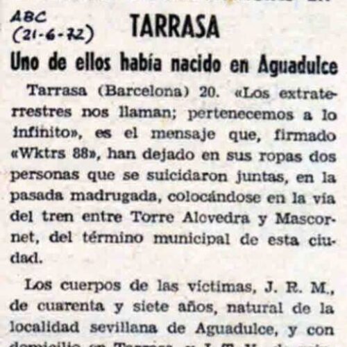 Suicidios OVNI 1972,Tarrasa - Imagen 1